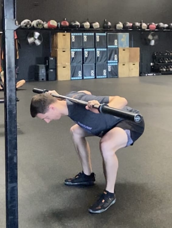 back squat fault chest falling