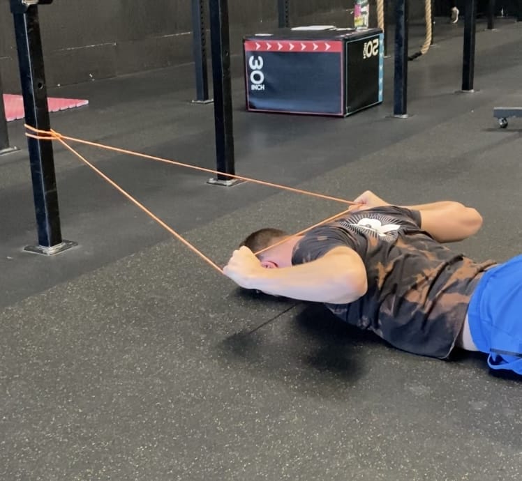 pre hab prone pull down bottom