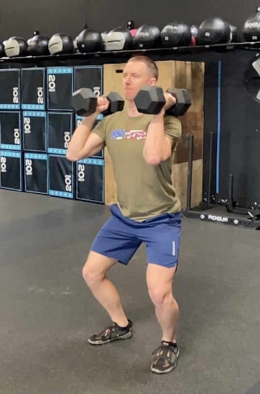 DB push press dip