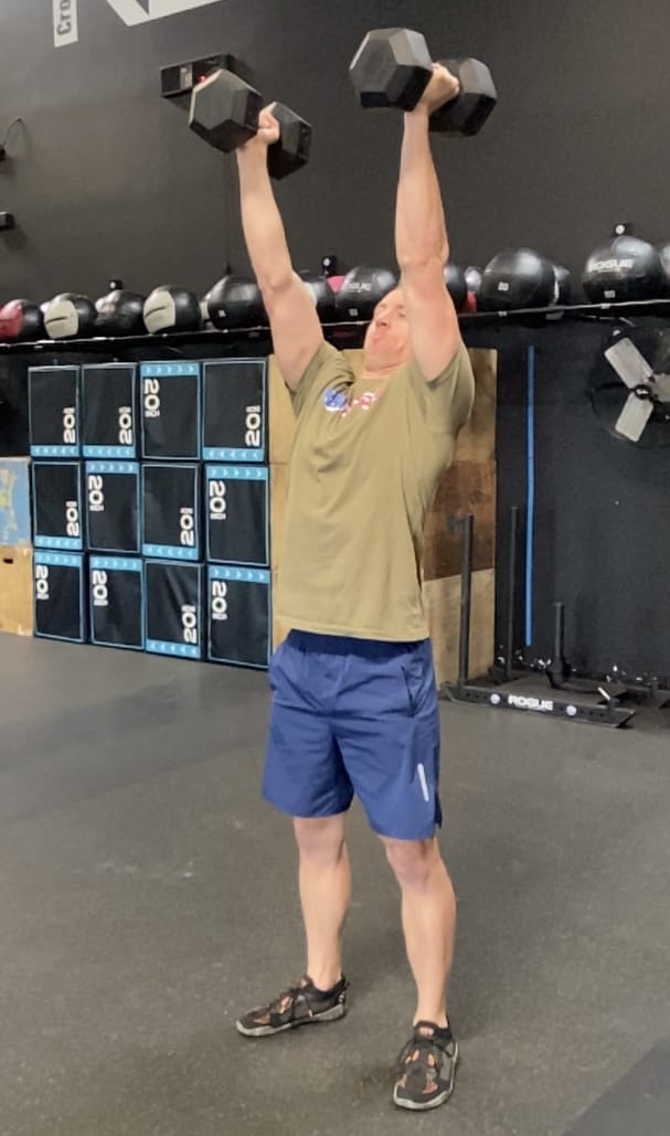 DB push press fault top